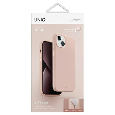 Dėklas Uniq case Lino Hue iPhone 14 Plus Rožinis 6