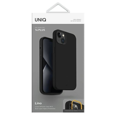 Dėklas Uniq case Lino iPhone 14 Plus Juodas 5