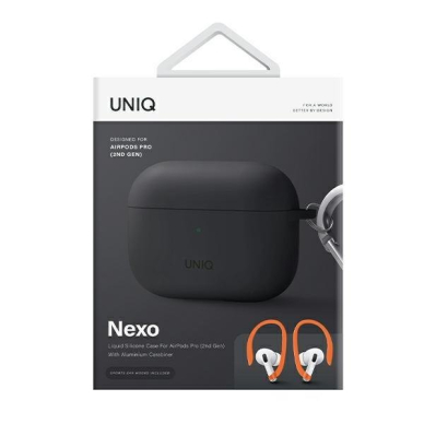 Dėklas ausinėms Uniq Nexo AirPods Pro 2 gen + Pilkas 2