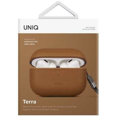 Dėklas ausinėms Uniq Terra AirPods Pro 2 gen. Rudas 5