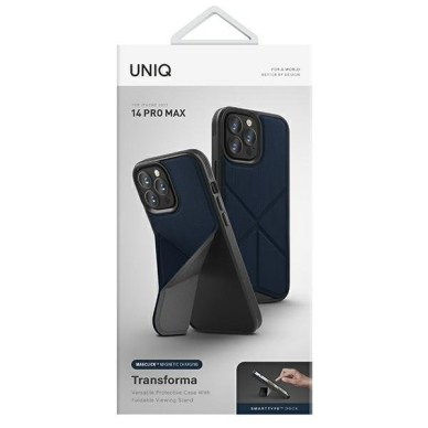 Dėklas Uniq case Transforma iPhone 14 Pro Max Magclick Charging Mėlynas 13