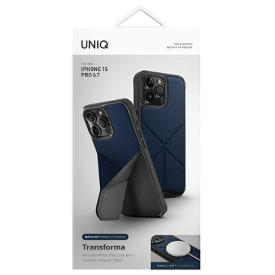 Uniq Dėklas Transforma iPhone 15 Pro Max 6.7  Magclick Charging Mėlynas/electric Mėlynas 1