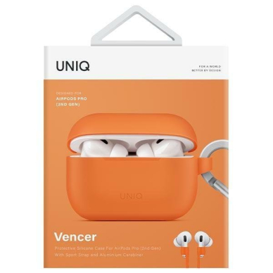 Dėklas ausinėms Uniq Vencer AirPods Pro 2 gen. Oranžinis 5