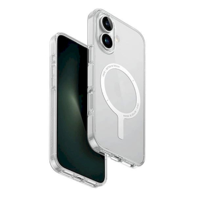 Uniq Clario iPhone 16 6.1 Magclick Charging Dėklas transparent/lucent clear