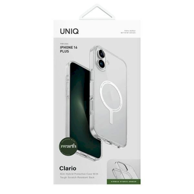 Uniq Clario iPhone 16 Plus 6.7 Magclick Charging Dėklas transparent/lucent clear 3