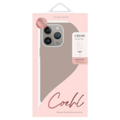 Uniq Coehl Creme iPhone 16 Pro Max 6.9 Magnetic Charging Dėklas pilkas/taupe pilkas 1