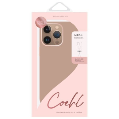 Uniq Coehl Muse Magnetic Charging Dėklas iPhone 16 Pro Max - rožinis 5