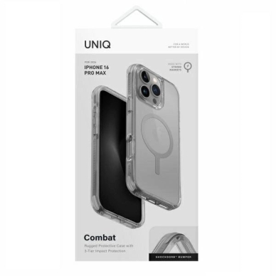 Uniq Combat Magclick Charging Dėklas iPhone 16 Pro Max - pilkas 3