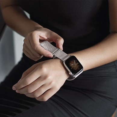 Apyrankė Uniq Dante Apple Watch Series 4/5/6/7/8/9/ SE 40 / 41mm strap. Stainless Steel rožinė 4