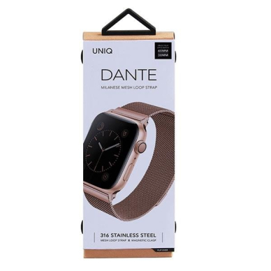 Apyrankė Uniq Dante Apple Watch Series 4/5/6/7/8/9/ SE 40 / 41mm strap. Stainless Steel rožinė 5