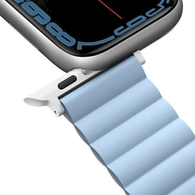 Uniq Dėklas Revix strap skirta Apple Watch 1/2/3/4/5/6/7/8/9/SE/SE2/Ultra 42/44/45/49mm. Reversible Magnetic Baltas-Mėlynas/Baltas-Mėlynas 6