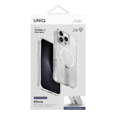 Uniq Eleva with Vertica Stand Dėklas iPhone 16 Pro Max - Transparent 4