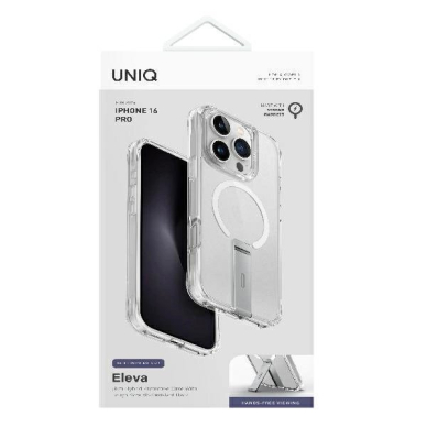 Uniq Eleva with Vertica Stand Dėklas iPhone 16 Pro - Transparent 4