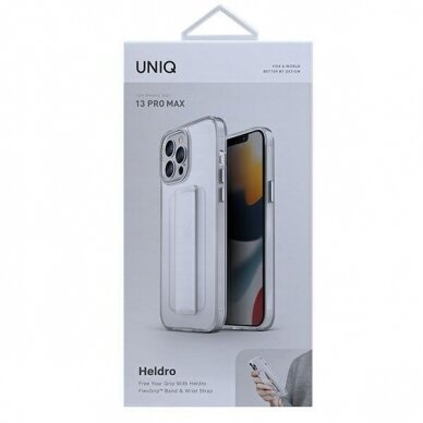 UNIQ dėklas Heldro iPhone 13 Pro Max 6,7" przezroczysty/clear 6