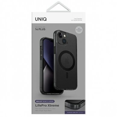 Dėklas UNIQ etui LifePro Xtreme iPhone 14 Plus (Magclick Charging) Pilkas 7