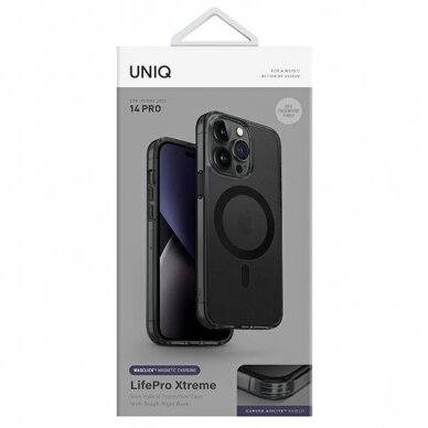 Dėklas UNIQ etui LifePro Xtreme iPhone 14 Pro Dūminis 7