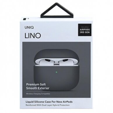 Dėklas UNIQ Lino AirPods 3 Pilkas 6