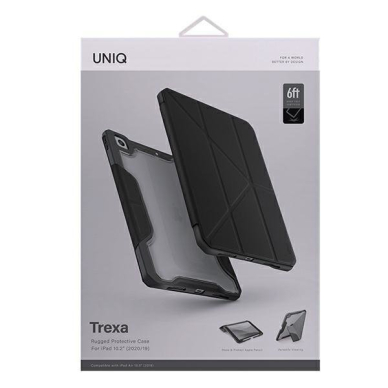 UNIQ dėklas Trexa iPad 10.2" 2021/2020/ 2019 Antimicrobial czarny/black 7