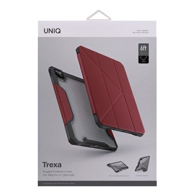 UNIQ dėklas Trexa iPad Pro 11" 2021/2022 Antimicrobial czerwony/red 7