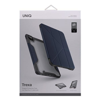 UNIQ dėklas Trexa iPad Pro 11" 2022/2021/2020/2018 Antimicrobial niebieski/blue 7