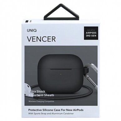 Dėklas UNIQ Vencer AirPods 3 gen. Silicone Pilkas 6