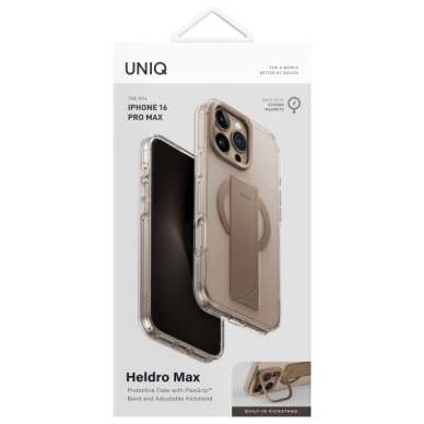 Uniq Heldro Max Magclick Charging Dėklas iPhone 16 Pro Max - Gold 3