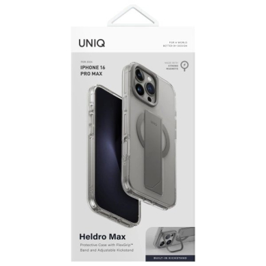 Uniq Heldro Max Magclick Charging Dėklas iPhone 16 Pro Max - Transparent 3