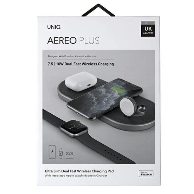 Uniq Induction charger Aereo Plus 3in1 30W Fast charge black/obisdian knit black (LITHOS Collective) 6