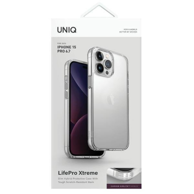 Dėklas Uniq LifePro Xtreme case iPhone 15 Pro Max 6.7  Permatomas/crystal clear 1