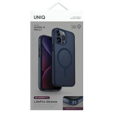 Dėklas Uniq LifePro Xtreme iPhone 15 Pro Max 6.7  case Magclick Charging dark Mėlynas/smoke Mėlynas 1