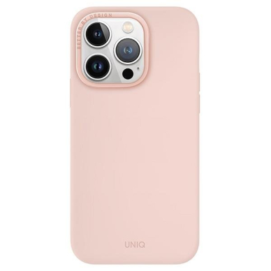 Dėklas Uniq Lino Hue iPhone 15 Pro 6.1  case Magclick Charging rožinis/blush rožinis 1