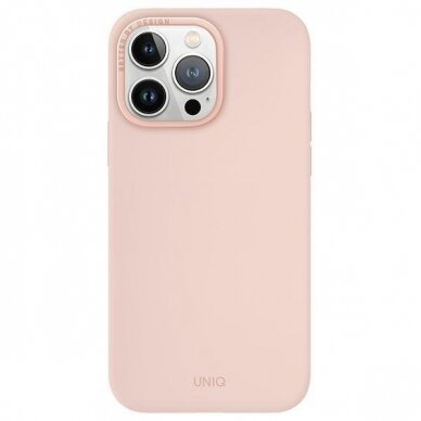 Dėklas Uniq Lino Hue iPhone 15 Pro Max 6.7  case Magclick Charging rožinis/blush rožinis