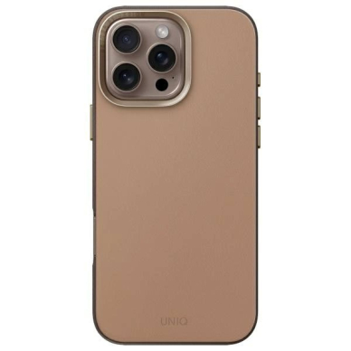 Uniq Lyden DS iPhone 16 Pro 6.3 Magclick Charging Dėklas brown-pilkas/flint pilkas 1