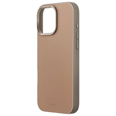 Uniq Lyden DS iPhone 16 Pro 6.3 Magclick Charging Dėklas brown-pilkas/flint pilkas 2