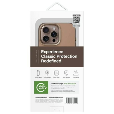 Uniq Lyden DS iPhone 16 Pro 6.3 Magclick Charging Dėklas brown-pilkas/flint pilkas 6