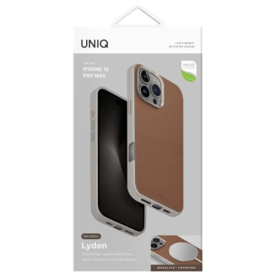 Uniq Lyden DS iPhone 16 Pro Max 6.9 Magclick Charging Dėklas caramel/caramel-ivory 5