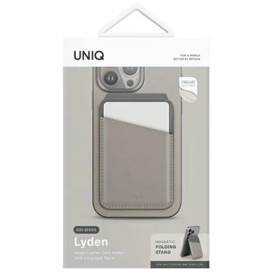 Uniq Lyden DS magnetic RFID walletphone stand - beige žalias 5