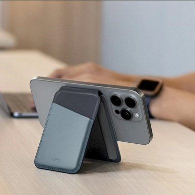 Uniq Lyden DS magnetic RFID walletphone stand - Geltonas-gray 4