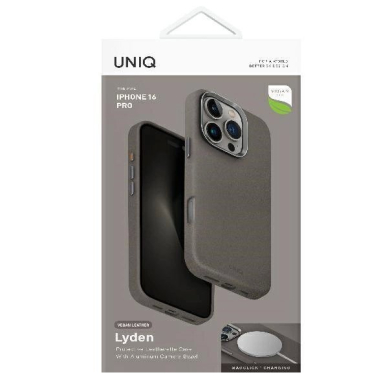 Uniq Lyden Magclick Charging Dėklas iPhone 16 Pro - pilkas 5