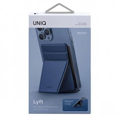 Uniq Lyft magnetic phone stand snap-on stand card Laikiklis Mėlynas/Mėlynas 8