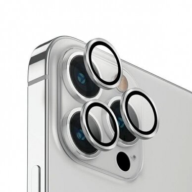 Uniq Optix Aluminum Camera Lens Protector iPhone 14 Pro / 14 Pro Max camera lensapplicator - silver