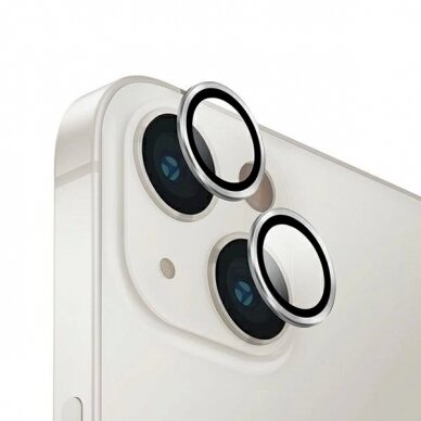 Uniq Optix Aluminum Camera Lens Protector iPhone 14/14 Plus camera lensapplicator - silver