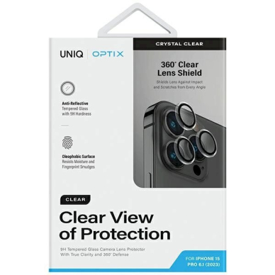 Uniq Optix Clear Camera Lens Protector iPhone 15 Pro camera lensapplicator - Permatomas 1