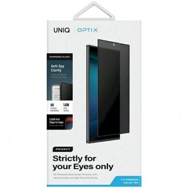 Uniq Optix Privacy tempered glass Samsung Galaxy S24applicator 1