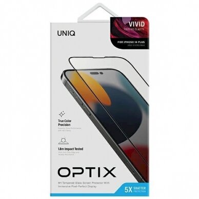 Uniq Optix Vivid glass iPhone 14 Plusapplicator 6