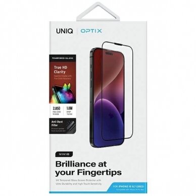 Uniq Optix Vivid glass iPhone 15 Plus / 14 Pro Maxapplicator 5