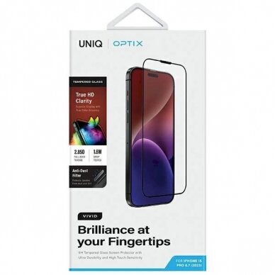 Uniq Optix Vivid glass iPhone 15 Pro Maxapplicator 5