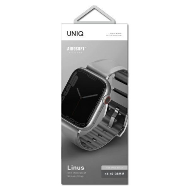 Apyrankė UNIQ pasek Linus Apple Watch Series 4/5/6/7/8/9/SE/SE2 38/40/41mm. Pilka 2