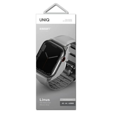 Apyrankė UNIQ pasek Linus Apple Watch Series 4/5/6/7/8/9/SE/SE2/Ultra 42/44/45mm. Pilka 2