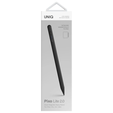 Uniq Pixo Lite 2.0 Magnetic Stylus for iPad - Juodas/Graphite Juodas 2